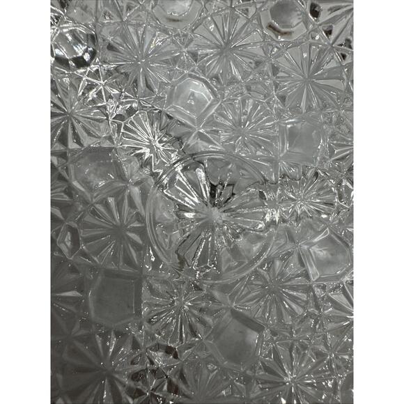 Vintage Glass Divided Dish Button & Daisy Pattern Bowl Multi-Condiment Server - Picture 4 of 12